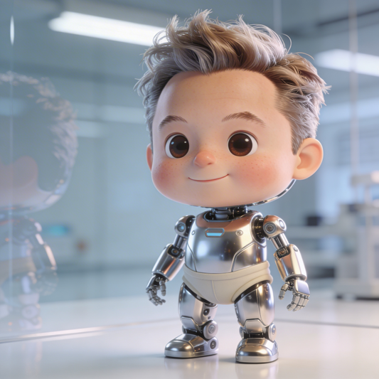 Elon's Multiverse 00089 - Elon Musk as a Cute Robot